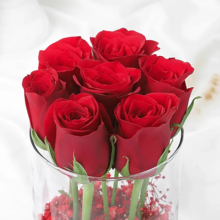 (test product)Glass Full of Red Rose